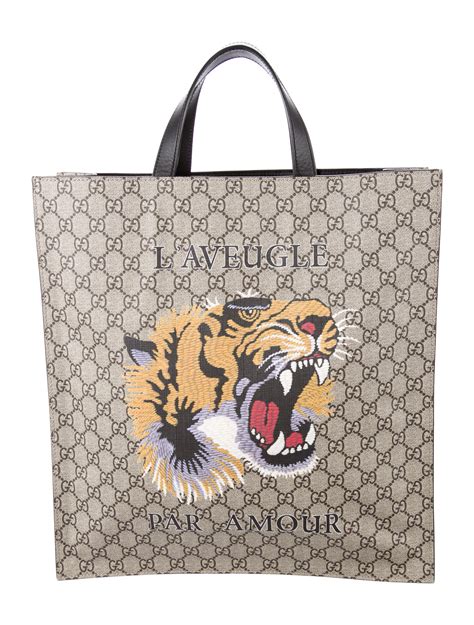 mens gucci tiger bag|Gucci tiger handbag.